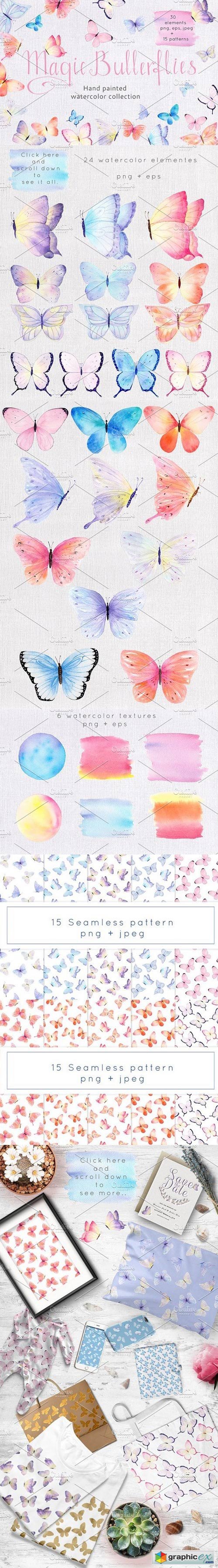Butterfly Watercolor collection