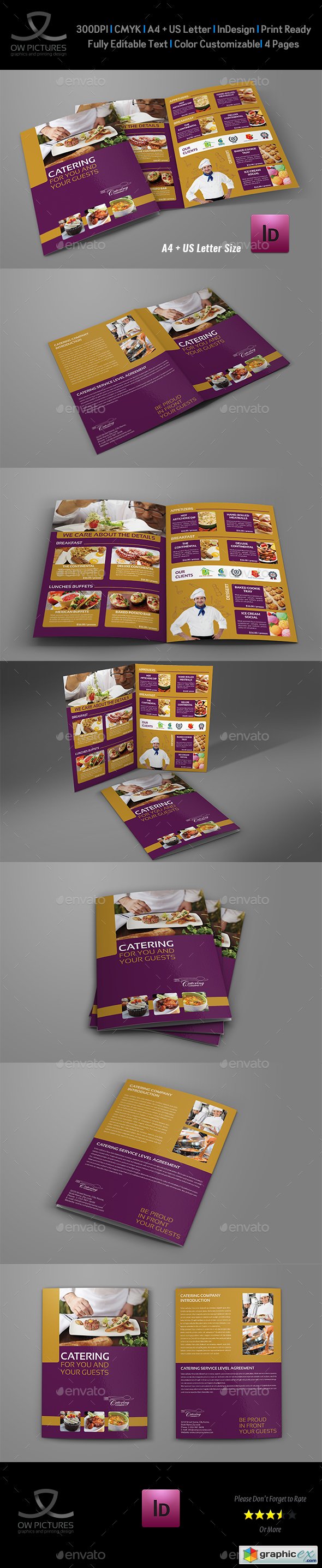 Catering Bi-Fold Brochure Template