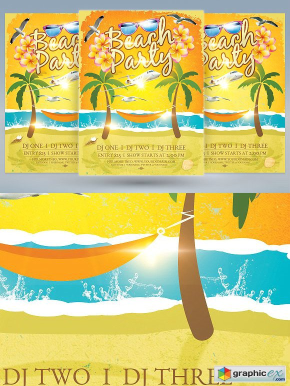 Beach Party Flyer 1672411