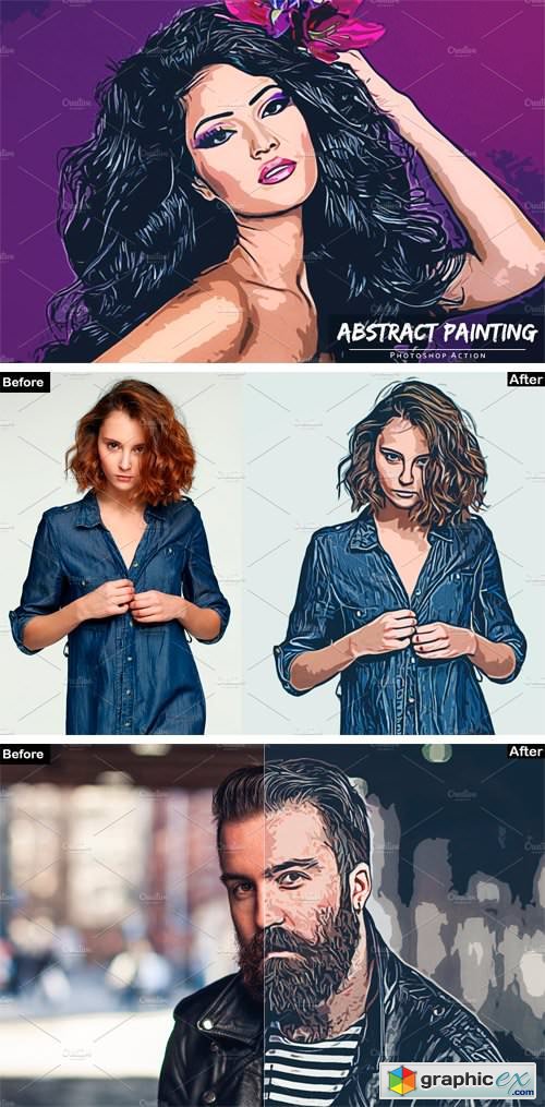 Abstract Painting Photoshop Action 1660643