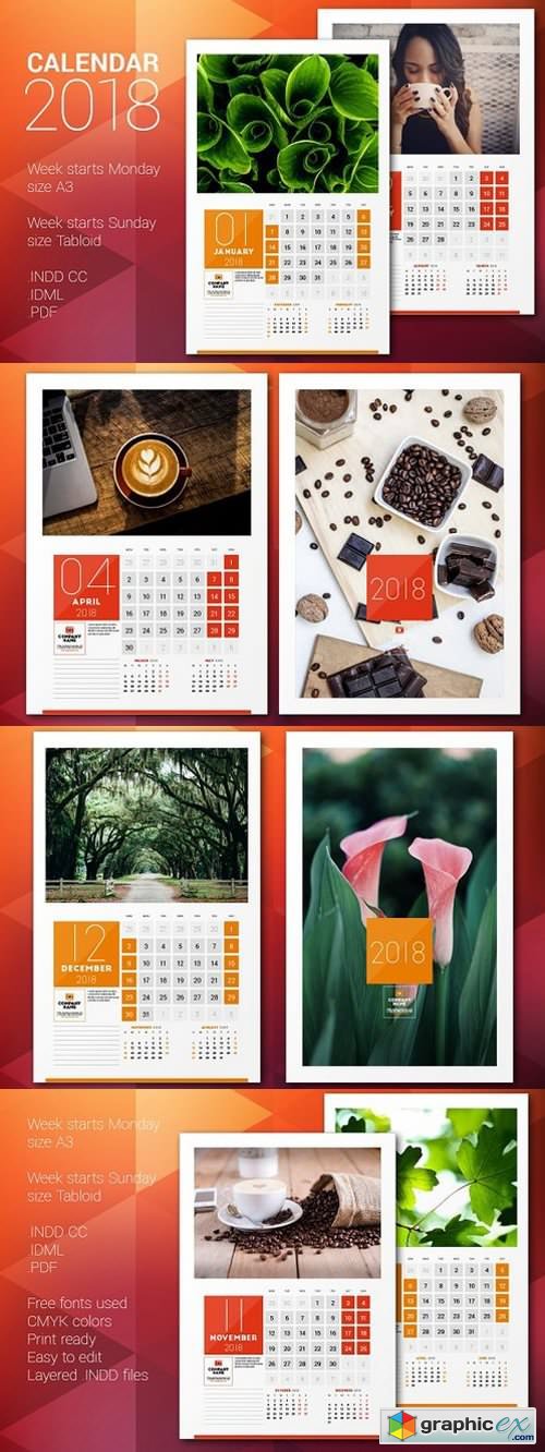 Wall Calendar 2018 1634822