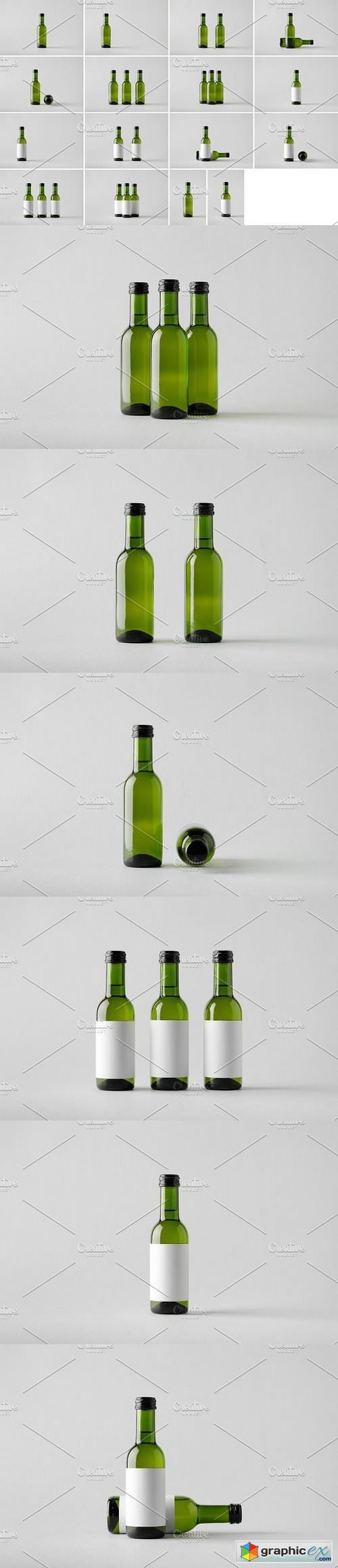 Wine Bottle Mock-Up Photo Bundle 1327191
