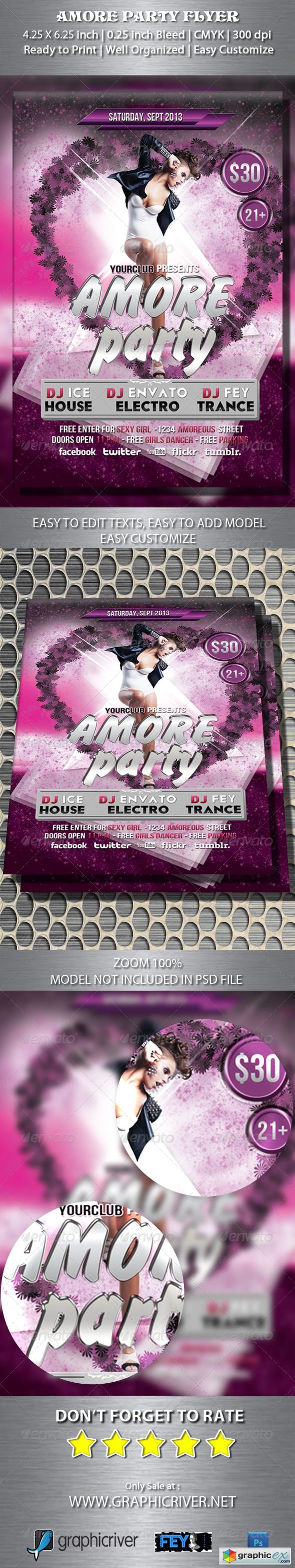 Amore Party Flyer 5365824