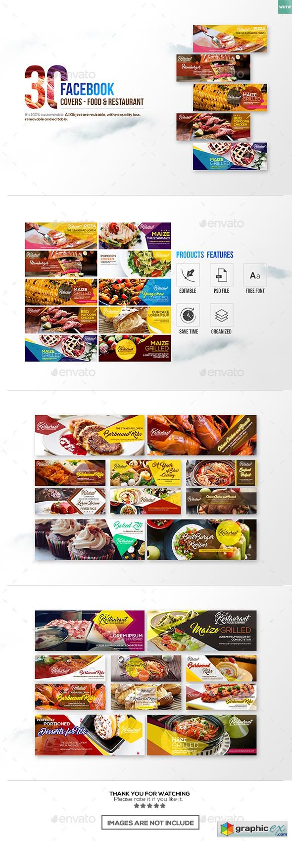 30 Food & Restaurant Facebook Covers