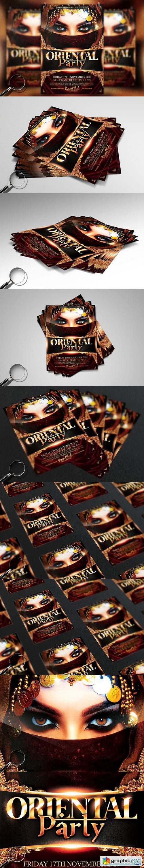 Oriental Party | Gold Flyer Template