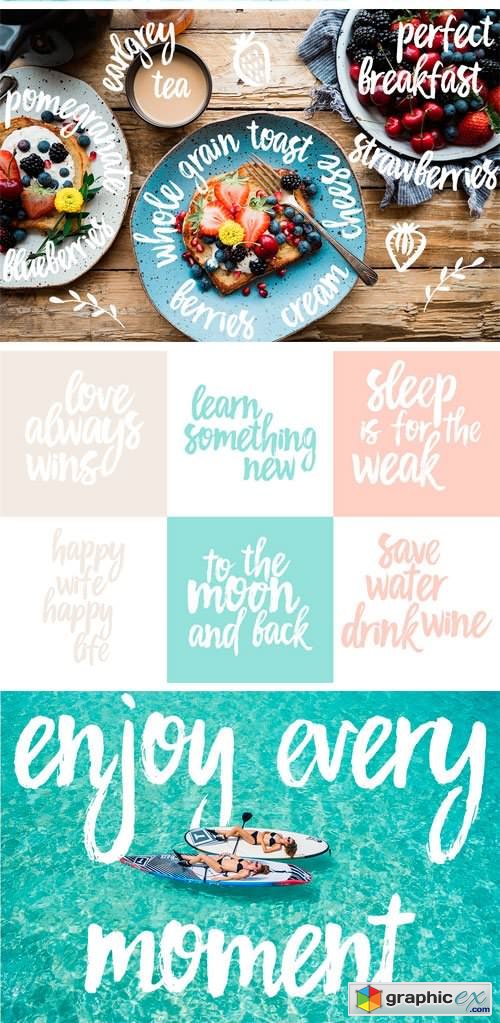 New! Salty Hair Font DUO