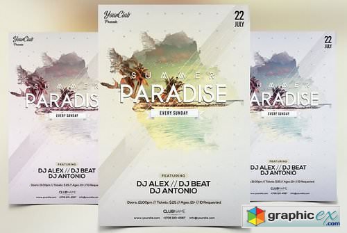 Summer Paradise - PSD Flyer Template