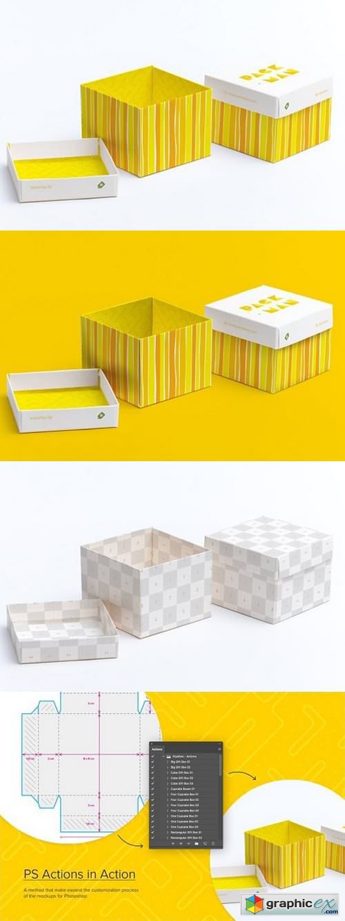 Cube Gift Box Mockup 02