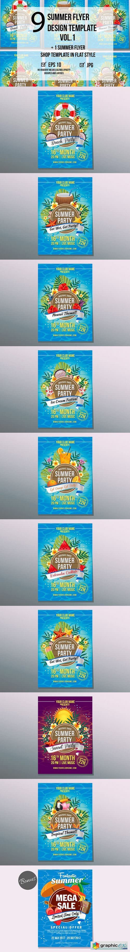 12 Summer Poster Design Template
