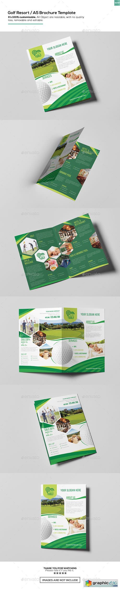 Golf Resort/ A5 Brochure Template