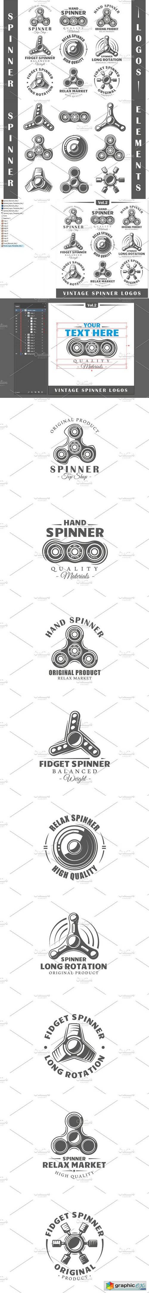 9 Spinner Logos Templates Vol.2