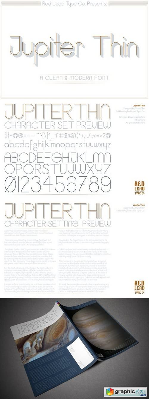 Jupiter Thin Sans Serif Font