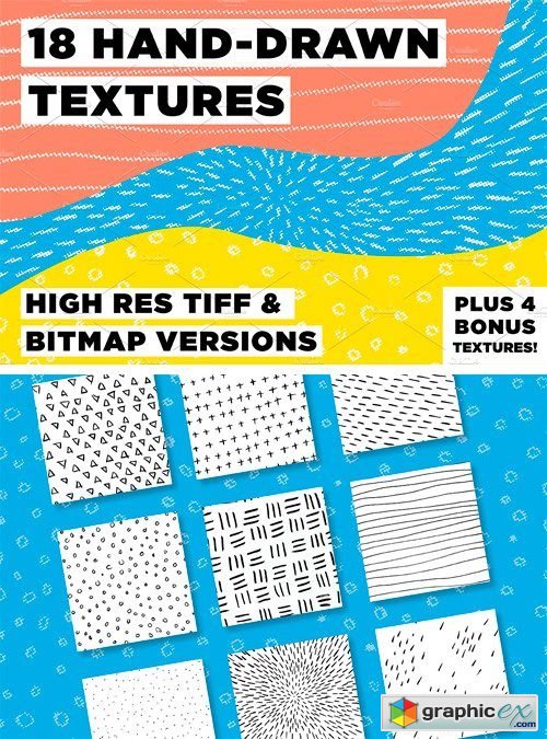 18 Hand Drawn Textures