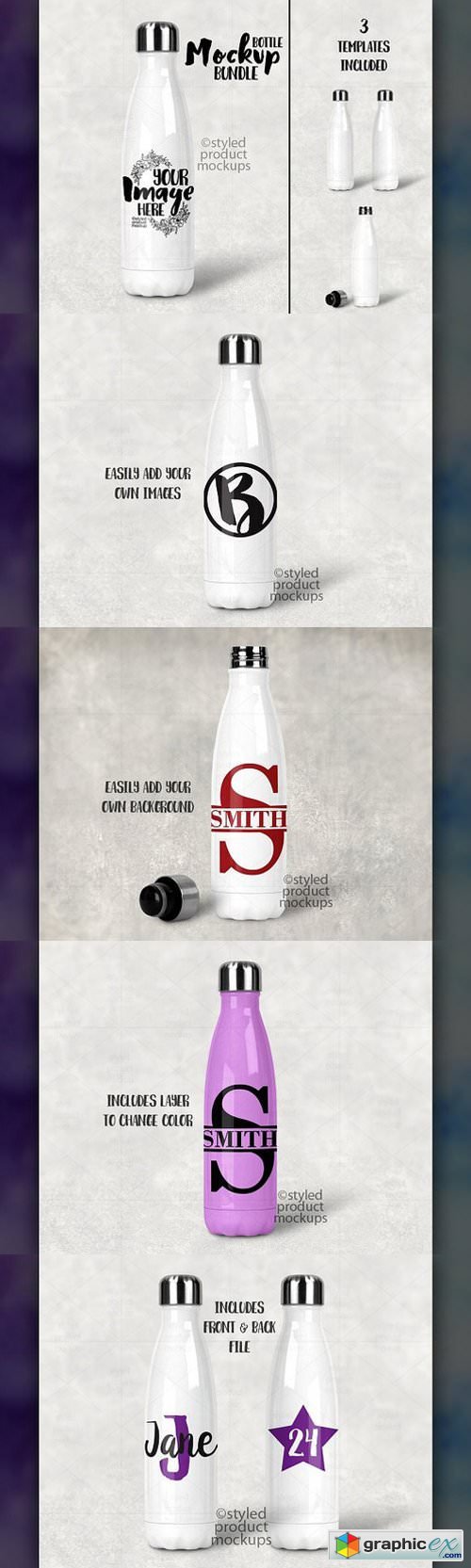 White Soda Style Bottle Mockup