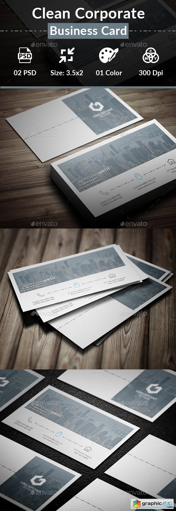 Clean Corporate Business Card 20359277