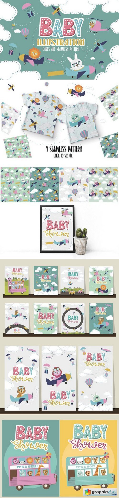 Air Baby illustration & pattern