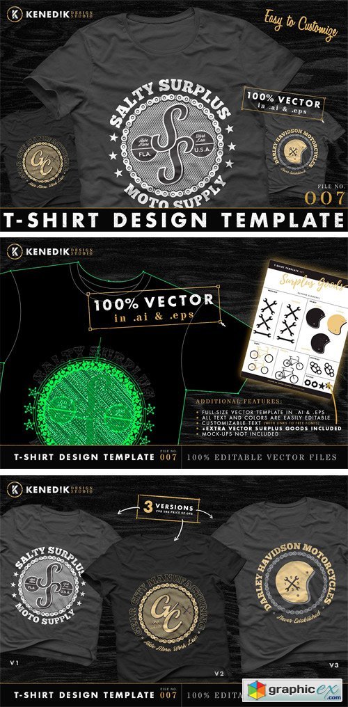 T-Shirt Design Template 007