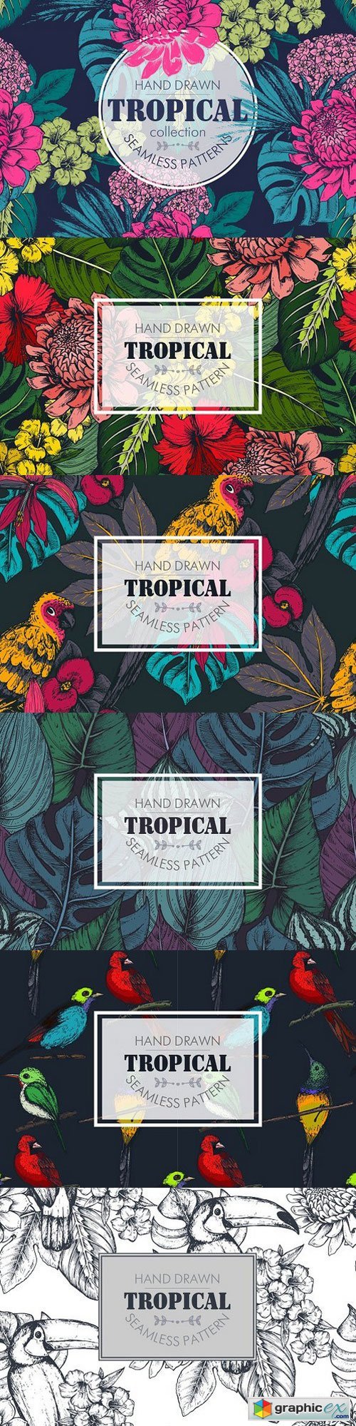Tropical seamless patterns