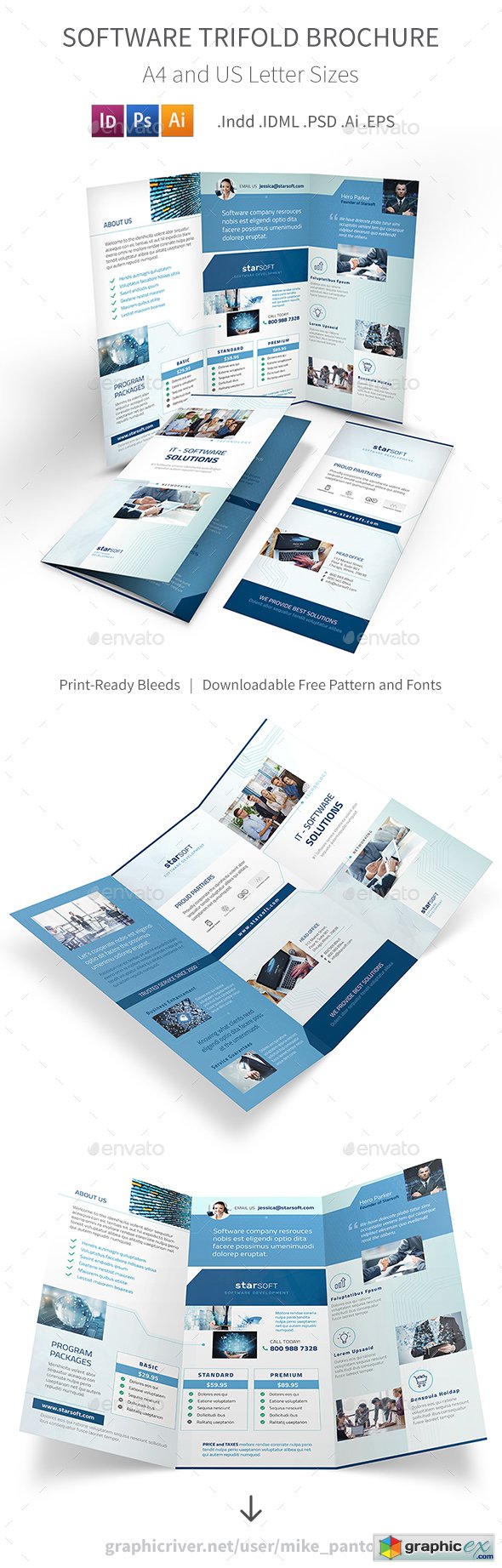 Software Business Trifold Brochure