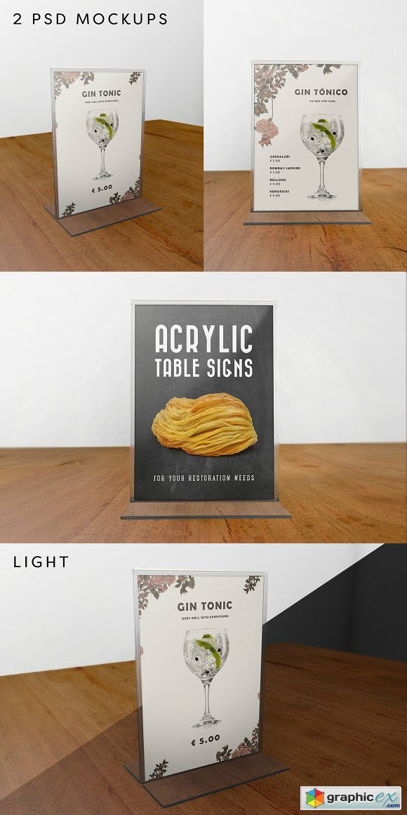 Acrylic Table Signs