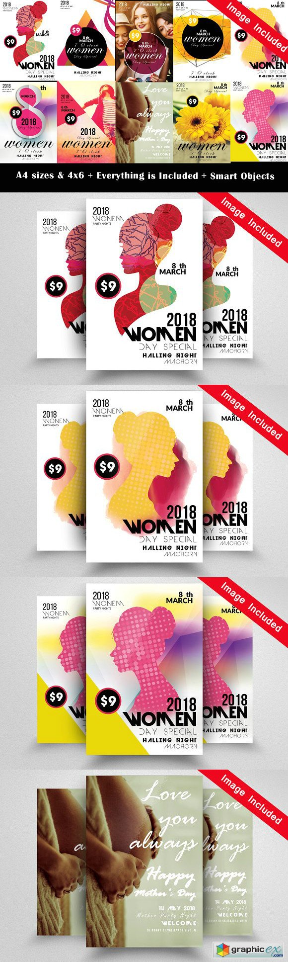 10 Women Day Flyer Bundle Vol 01