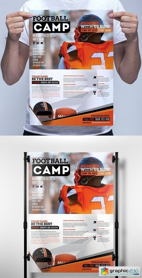 Football Camp Poster Template