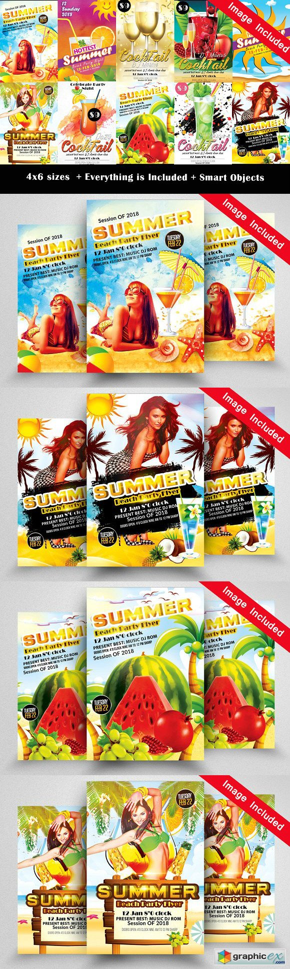 10 Summer Party Flyer Bundle Vol.03