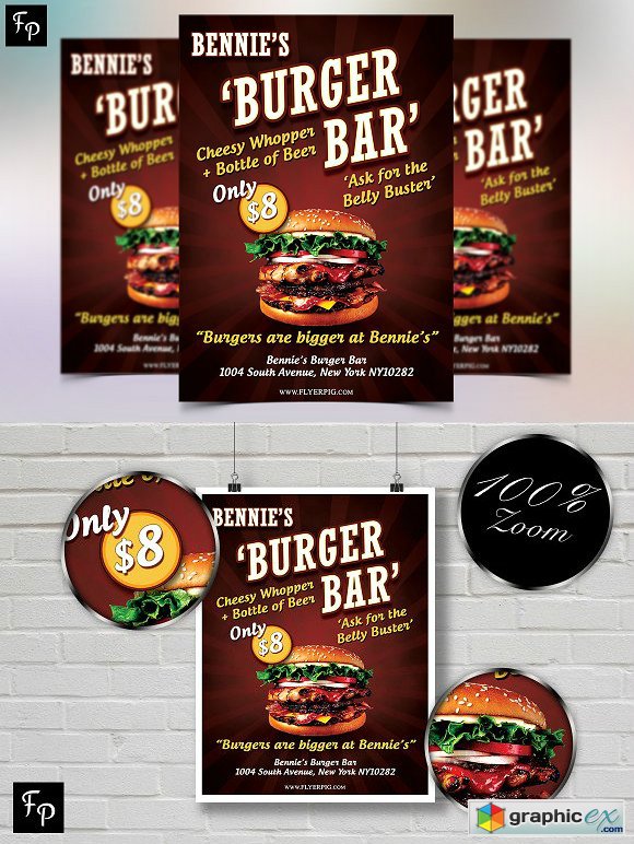 Bennies Burger Bar Flyer