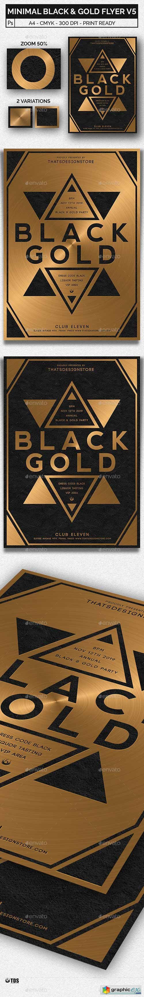 Minimal Black and Gold Flyer Template V5