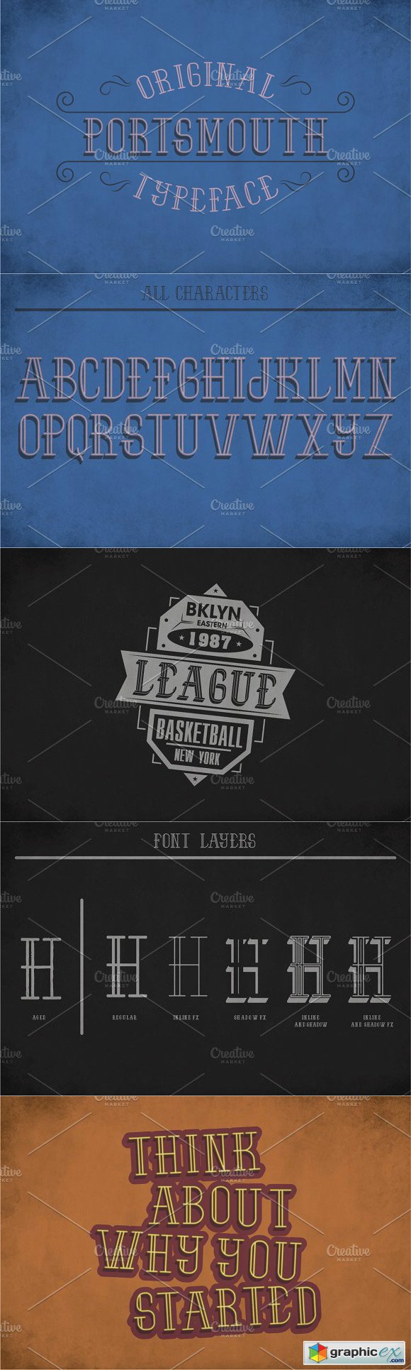 Portsmouth Vintage Label Typeface Fonts