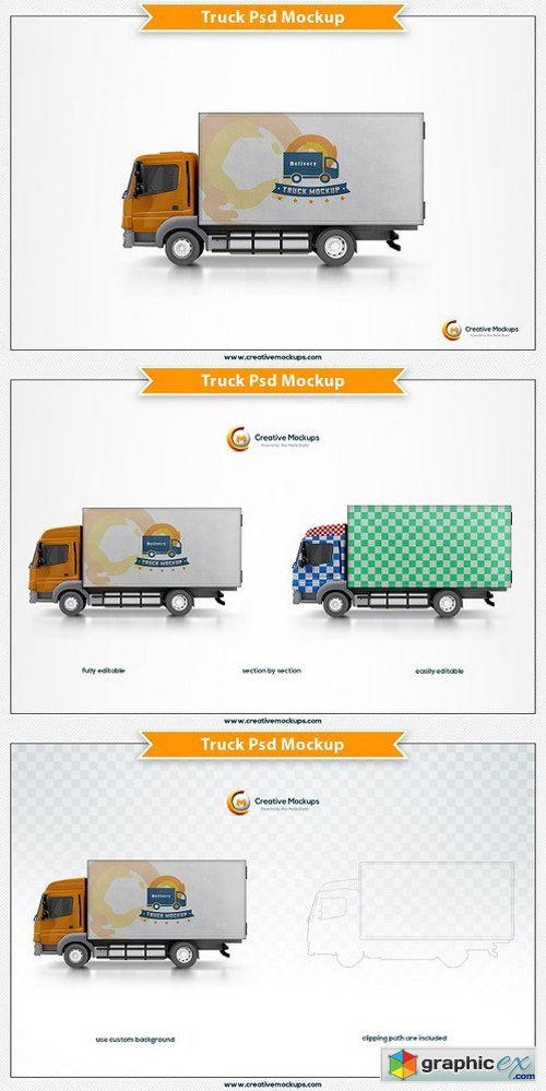 Delivery Truck Mockup Template