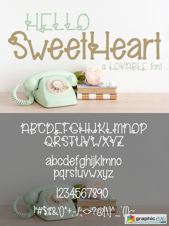 Hello Sweetheart a Lovable Font