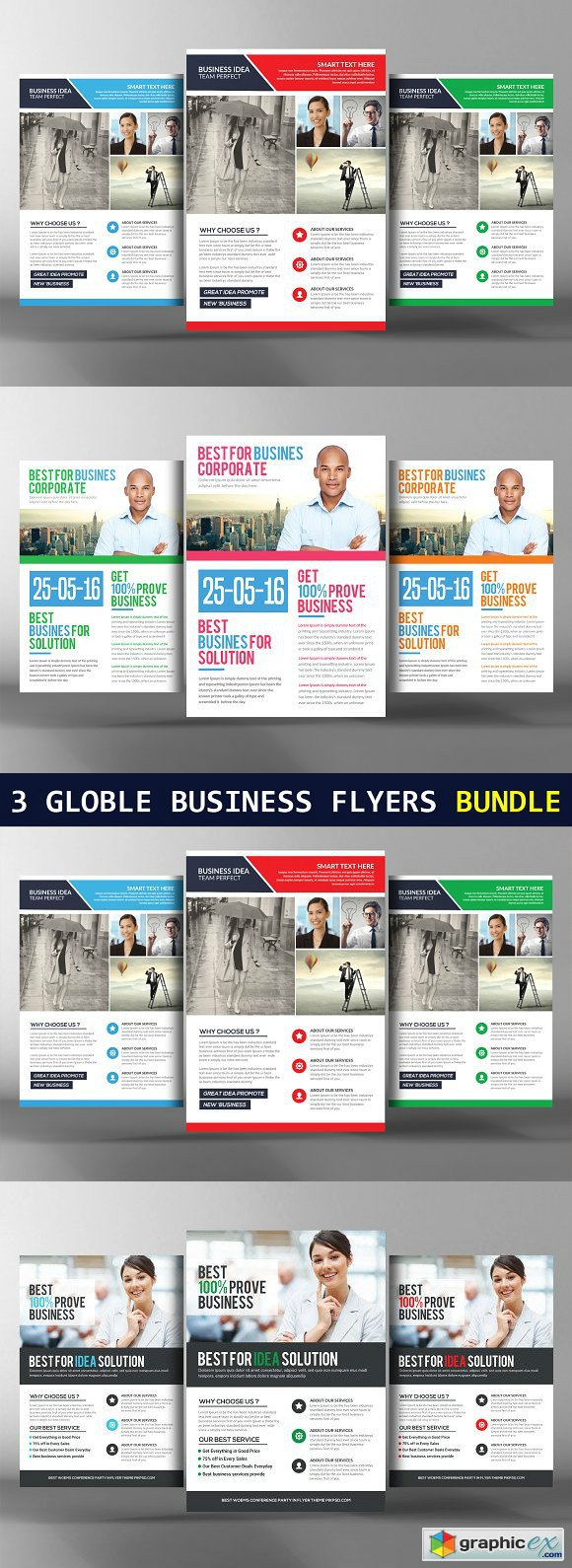 3 Global Business Flyers Bundle
