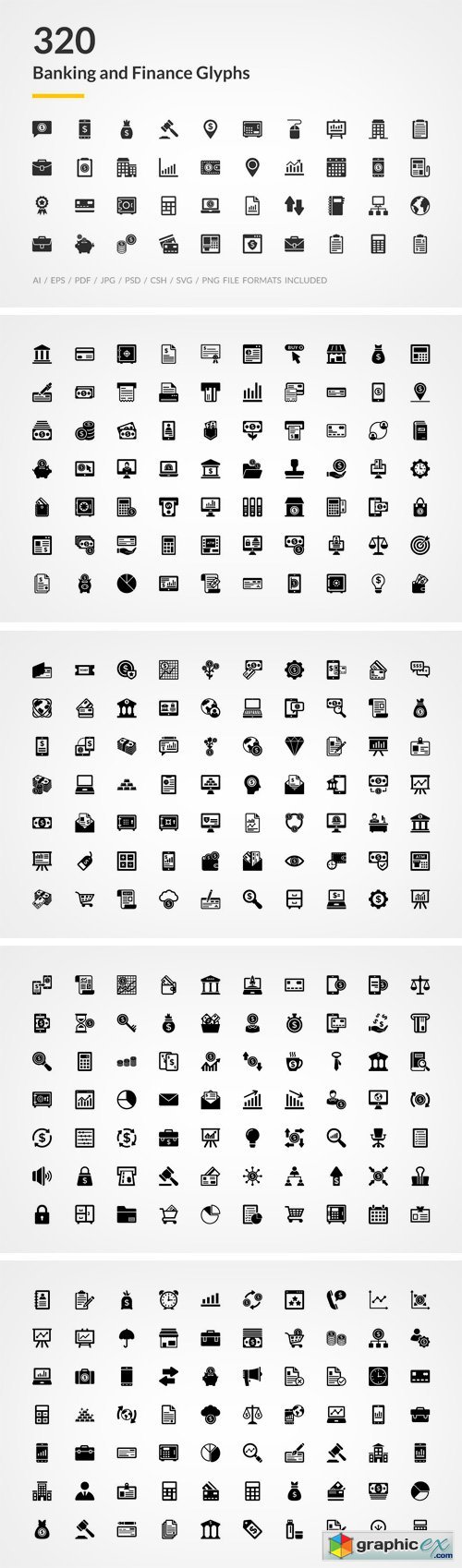 320 Banking and Finance Icons