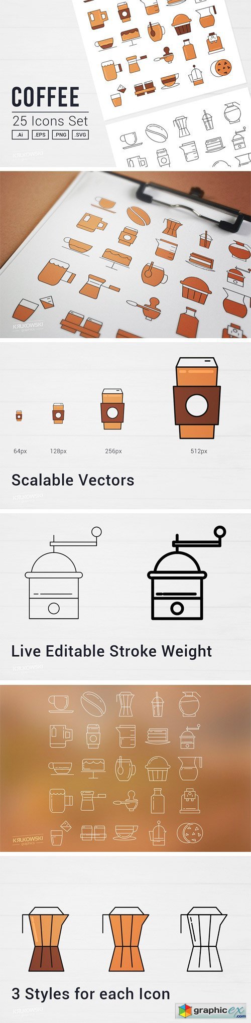 Coffee Time Vector Icon Set