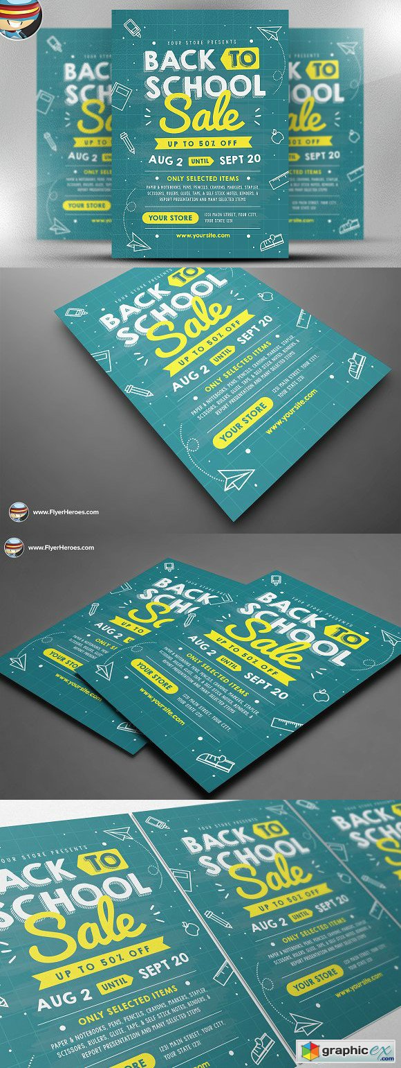 Back to School Sale Flyer Template