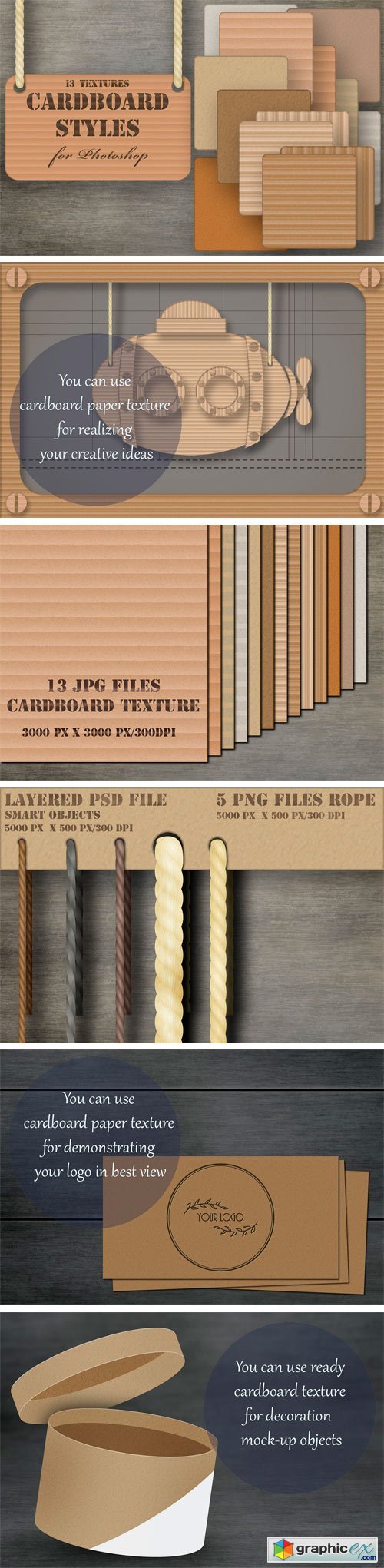 Cardboard Layer Styles Collection