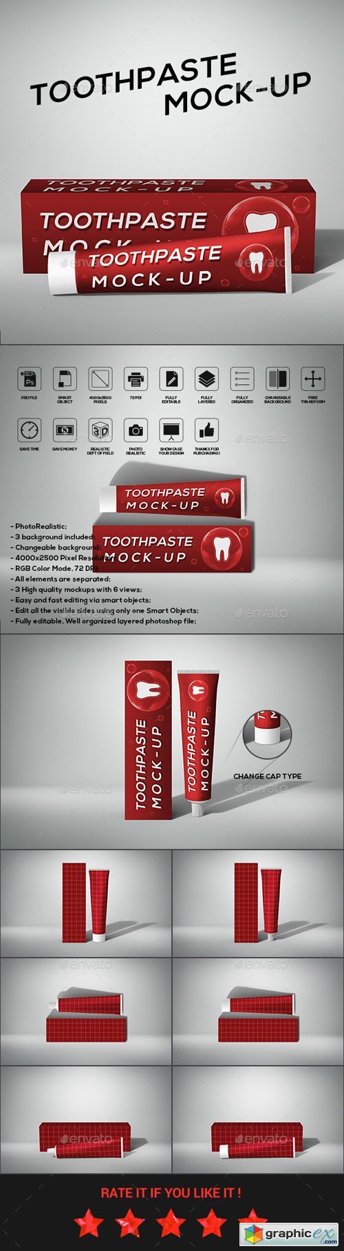 Toothpaste Mock-Up Set