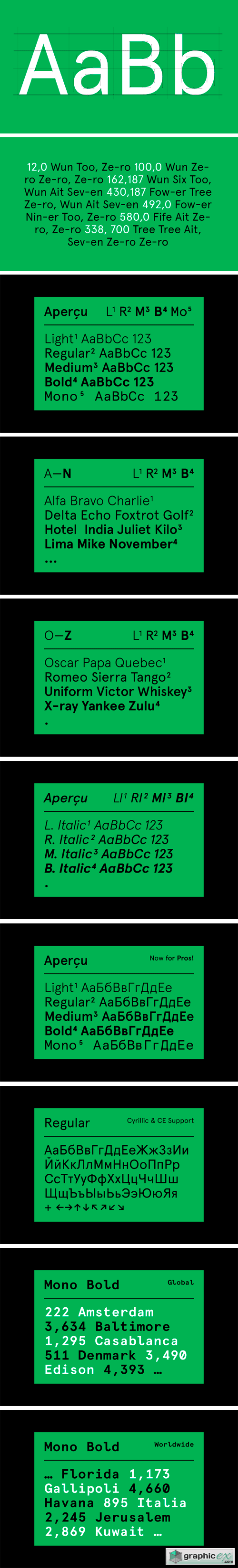 Apercu Font Family