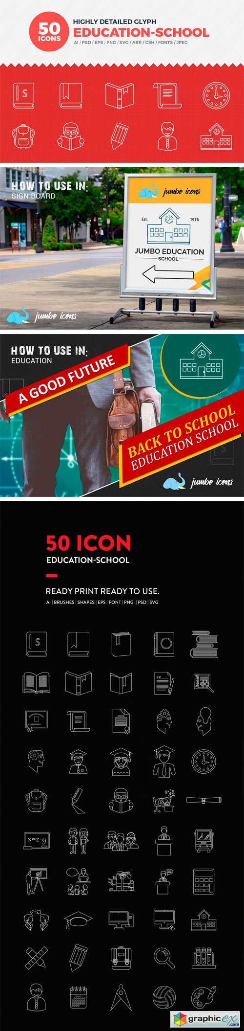 JI-Line Education Icons Set