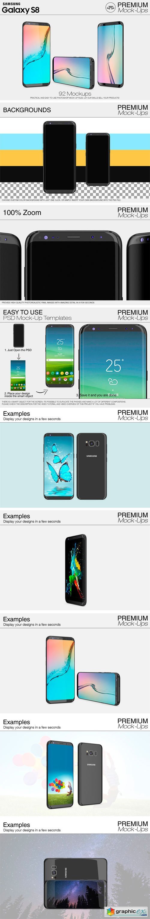 Samsung Galaxy S8 Mockup Pack