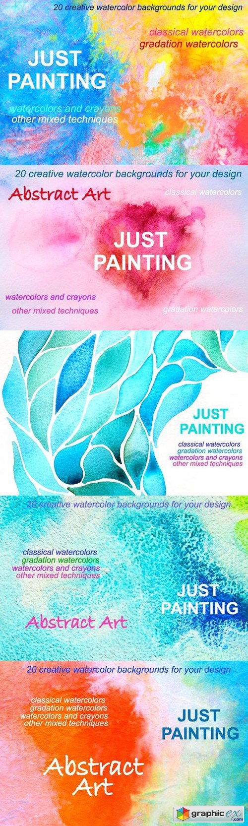 20 Abstract Watercolor Backgrounds