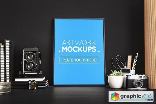 Posters,Frames Mockups in Office #11