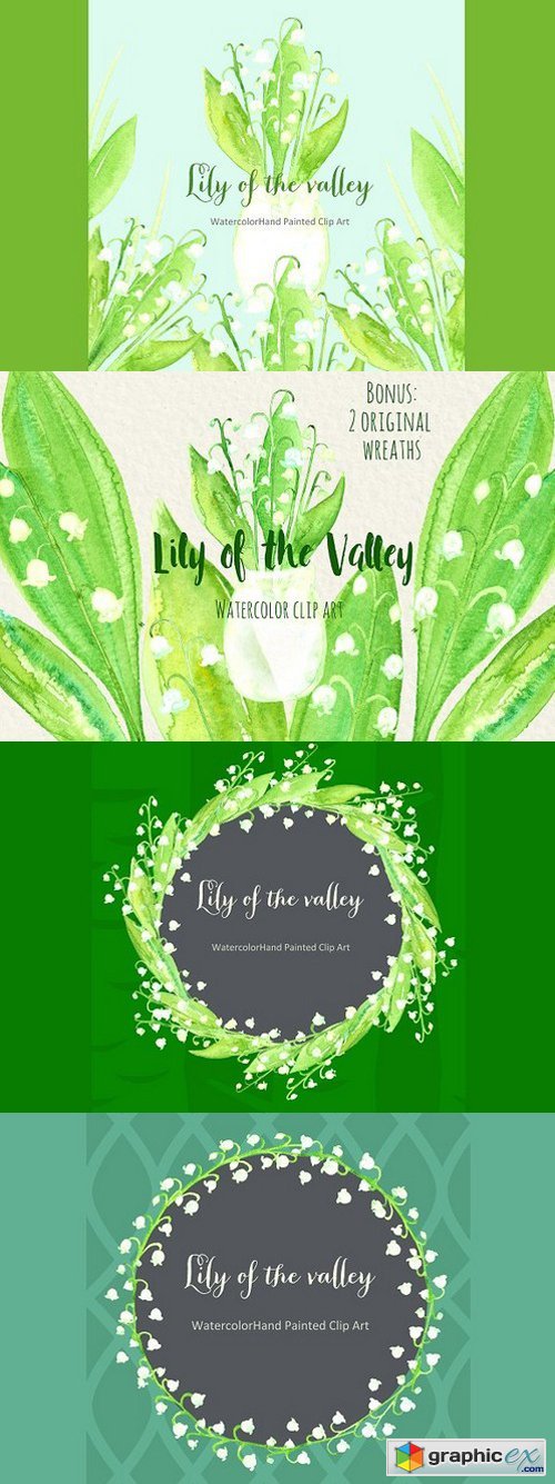 Lily of the valley watercolor