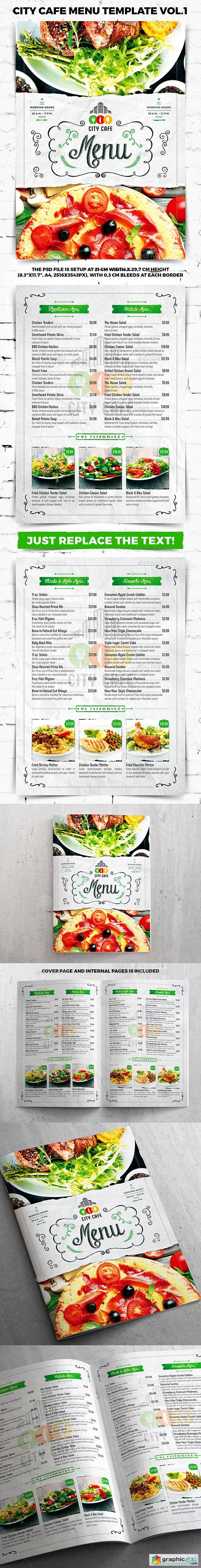 City Cafe Menu Template vol.1