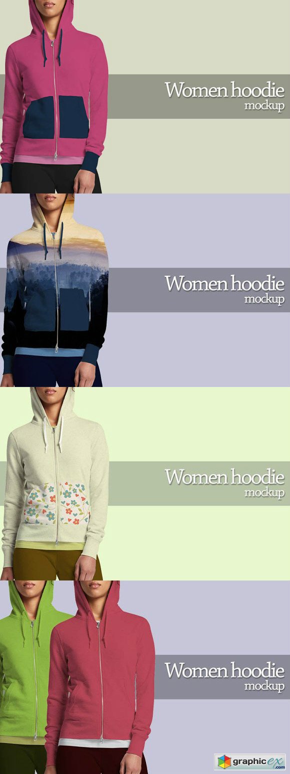 Women hoodie mockup