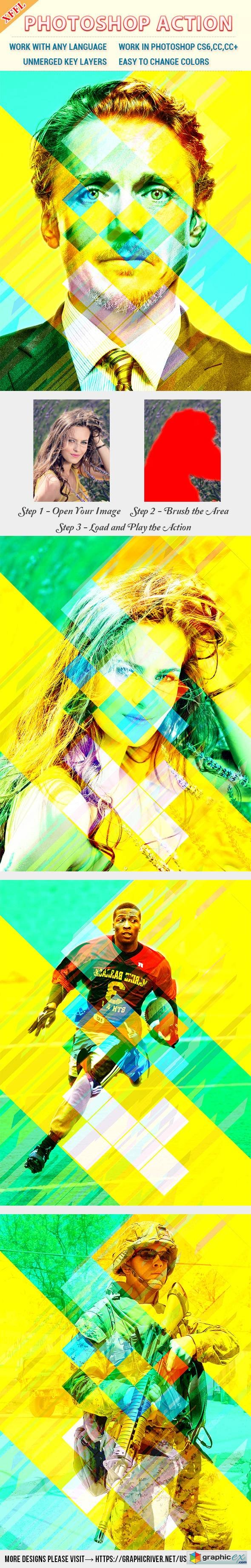 Colorful Rectangles Effect Photoshop Action