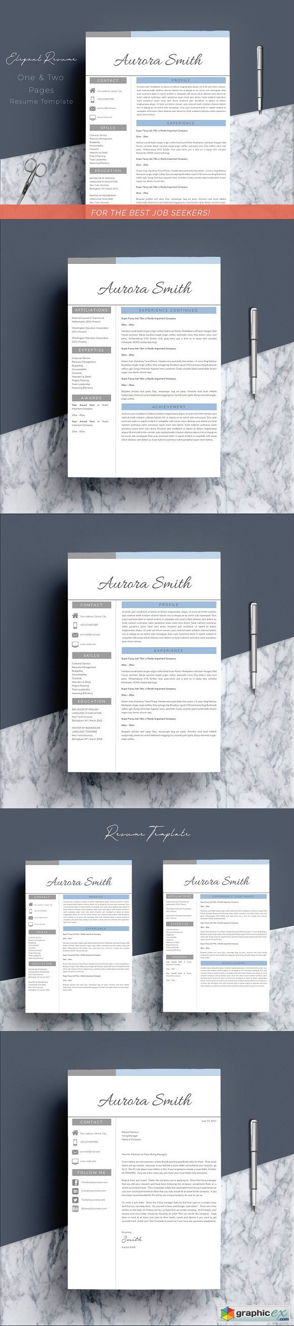 4 Pages Resume Template CV