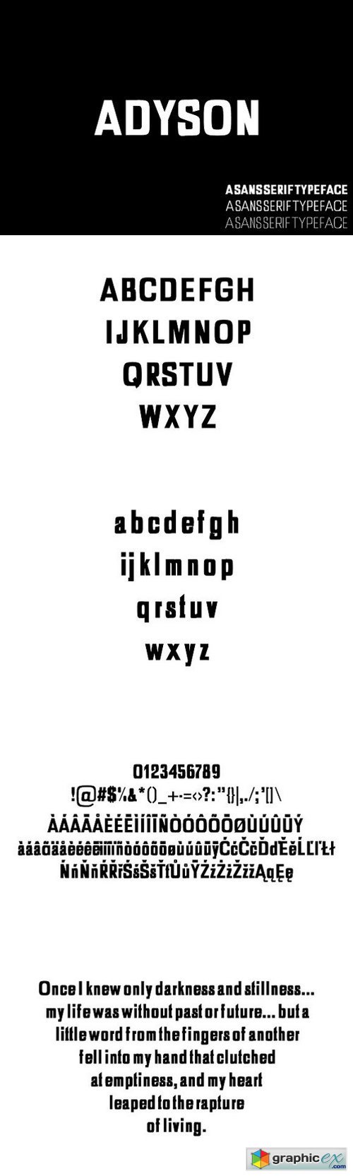 Adyson A Sans Serif Typeface