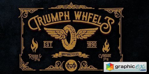 Triumph Wheels Font Family - 2 Fonts